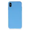 İphone Xs Max Kılıf Nano İçi Kadife Silikon - Mavi