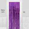 Işıltılı Duvar Ve Kapı Perdesi Mor Renk 90x200 Cm