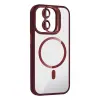 Joko  İphone 11 Remim Lensli Magsafe Standlı Kapak - Bordo