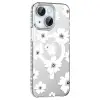 Joko  İphone 14 Floral Magsafe Kapak - Beyaz