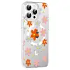Joko  İphone 15 Pro Floral Magsafe Kapak - Turuncu
