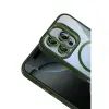 Joko  İphone 16 Pro Max Remim Lensli Magsafe Standlı Kapak - Koyu Yeşil