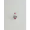 Kalp Detaylı Göbek Piercing - Pg0109