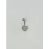 Kalp Detaylı Göbek Piercing - Pg0084
