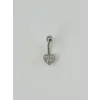 Kalp Detaylı Göbek Piercing - Pg0052