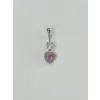 Kalp Detaylı Göbek Piercing - Pg0059