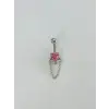 Kalp Detaylı Sallantılı Göbek Piercing - Pg0126