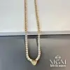 3 Mm Zirkon Taşlı Pirinç Kolyeler 40+5 Cm Uzatma Payı - Kl0082