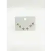 Sarı-pembe-rodyum Zirkon Taşlı Pirinç Altılı  Kombin Küpe - Kp00660