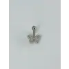 Kelebek Detaylı Göbek Piercing - Pg0112