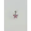 Kelebek Detaylı Göbek Piercing - Pg0087