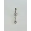 Kelebek Detaylı Sallantılı Göbek Piercing - Pg0165