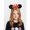Kırmızı Fiyonklu Minnie Mouse Taç Fare Tacı Kafa Bandı