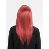 Kızıl Renk Düz Kesim Uzun Parti Peruğu Takma Saç