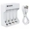 Kodak Kd-29490 4’lü Aa/aaa Ni-mh Type-c Otomatik Hızlı Pil Şarj Cihazı