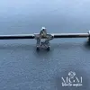 Rodyum Zirkon Taşlı Çelik Köprü - Pr000169