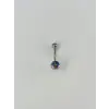 Koyu Hologram Taş Detaylı Göbek Piercing - Pg0051