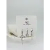 Kurdale Detaylı Üçlü Kombin Küpe - Kp00552