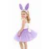 Lila Mor Tavşan Kostüm Seti Kız Çocuk – Tütü Etekli 4 Parça