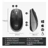 Logitech 910-005909 M191 Mavi Büyük Boy Kablosuz Mouse Optik 1000 Dpı Buton (KDO)