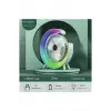 Masaüstü Vantilatör Usb Şarjlı Rgb Led Işıklı 3 Kademeli 180° Ayarlanabilir Soğutucu Fan Yeşil