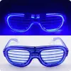 Mavi Led Işıklı Parti Gözlüğü - Neon Glow Şerit Gözlük 3 Modlu