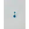 Mavi Taşlı Göbek Piercing - Pg0012