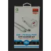 Megatech T05M45-T Beyaz 45W PD-USB Araç Çakmaklık Şarj Başlığı Hızlı Şarj(TYPE-C TO TYPE-C KABLO)