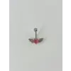 Melek Kanatlı Kalp Detaylı Göbek Piercing - Pg0027