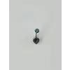 Mistik Topaz Taşlı Kalp Detaylı Göbek Piercing - Pg0015