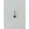Mistik Topaz Taşlı Yıldız Detaylı Göbek Piercing - Pg0026