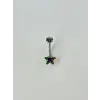 Mistik Topaz Taşlı Yıldız Detaylı Göbek Piercing - Pg0038