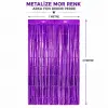 Mor Metalize Parti Perdesi 100x200 Cm – Kapı Ve Arka Fon Perdesi