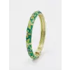 Mystic Emerald Mine İşlemeli Kelepçe Bileklik - Kbl0465