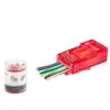 NODAR ND2403 CAT6 EZ RJ45 Konnektör 100 Adet Plastik Kutu - Kırmızı