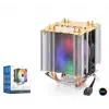 NODAR ND2604 CPU Kule Tipi İşlemci Soğutucu Çift Fanlı 90 mm RGB Siyah (KDO)