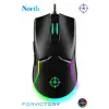 North Air Black RGB Kablolu Profesyonel Oyuncu Mouse (KDO)