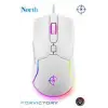 North Air White RGB Kablolu Profesyonel Oyuncu Mouse (KDO)