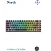 North Odin Pro WL68 LightCore Kablosuz Bluetooth RGB Red Switch Türkçe Siyah Mekanik Gaming Klavye