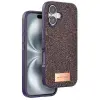 Onegif  İphone 16 Bright Simli Kapak - Derin Mor