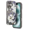 Onegif  İphone 16 Flower Series Magsafe Kapak - Gri