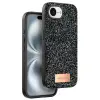 Onegif  İphone 16e Bright Simli Kapak - Siyah