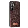 Onegif Samsung Galaxy S24 Fe Bright Simli Kapak - Derin Mor