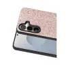 Onegif Samsung Galaxy S25 Bright Simli Kapak - Pembe