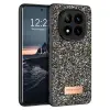 Onegif Xiaomi Redmi Note 14 Pro 4g Bright Simli Kapak - Gümüş
