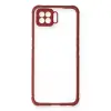 Oppo A73 Kılıf Miami Şeffaf Silikon - Fuşya