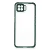Oppo A73 Kılıf Miami Şeffaf Silikon - Koyu Yeşil