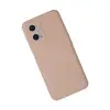 Oppo A96 Kılıf Nano İçi Kadife Silikon - Pudra