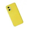 Oppo A96 Kılıf Nano İçi Kadife Silikon - Sarı