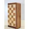 Özel Vernikli Mıknatıs Taşlı Ahşap Katlanabilir Kutulu Satranç Oyunu 12.5 Cm G220